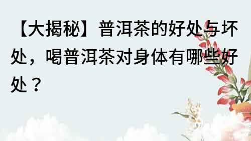 【大揭秘】普洱茶的好處與壞處，喝普洱茶對身體有哪些好處？