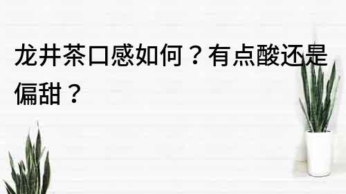 龍井茶口感如何？有點酸還是偏甜？