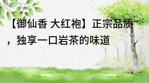 【御仙香 大紅袍】正宗品質(zhì)，獨享一口巖茶的味道